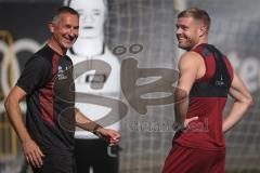 3. Liga - Saison 2026/27 - 1. Trainingseinheit mit Achim Beierlorzer - Cheftrainer Achim Beierlorzer (FCI) - Lars Lokotsch (Nr.13 - FCI) - Foto: Meyer Jürgen