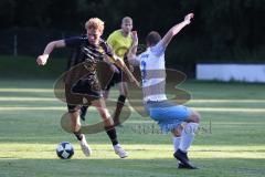 Kreisklasse - Saison 2024/25- SV Oberstimm - ST Scheyern-  - Leon Huber schwarz Scheyern - Edwin Engelmann weiss Oberstimm - Foto: Meyer Jürgen