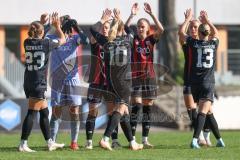 2. Bundesliga Frauen - Saison 2024/25 - FC Ingolstadt 04 Frauen - SG 99 Andernach - Die Spielerinnen klatschen sich ab vor dem Spiel - XXXXX - Foto: Meyer Jürgen