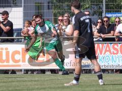 Relegation - Saison 2025/26 - SV Karlskron - FC Geisenfeld - Der 0:1 Führungstreffer durch Timo Postruschnik - jubel -  grün Geisenfeld - XXXXX - Foto: Meyer Jürgen