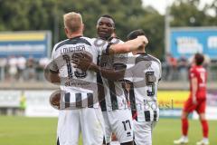 Toto Pokal; FC Memmingen - FC Ingolstadt 04, 2. Runde; Tor Jubel Treffer Lars Lokotsch (13, FCI) Obed Ugondu (17, FCI) Emre Gül (5, FCI)