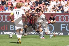 3. Liga; FC Ingolstadt 04 - TSV 1860 München; Zweikampf Kampf um den Ball Benjamin Kanuric (8, FCI) Philipp David (8 TSV) Reich Lukas (20 TSV) Verlaat Jesper (4 TSV)