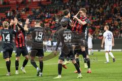 3. Liga; FC Ingolstadt 04 - VfL Osnabrück; Tor Jubel Treffer 3:0 Sebastian Grönning (11, FCI) David Kopacz (29, FCI) Deniz Zeitler (38, FCI) Benjamin Kanuric (8, FCI) Mladen Cvjetinovic (19, FCI) Marcel Costly (22, FCI) springt