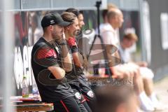 Testspiel; 3. Liga; FC Ingolstadt 04 - SSV Ulm; Co-Trainer Fabian Reichler (FCI)Cheftrainerin Sabrina Wittmann (FCI) Co-Trainer Ilia Gurev (FCI)