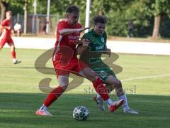 Landesliga - Saison 2026/27 - SV Manching - FC Memmingen II - Sebastian  Graßl (Nr.10 - SV Manching) - Möst Simon rot Memmingen - Foto: Meyer Jürgen