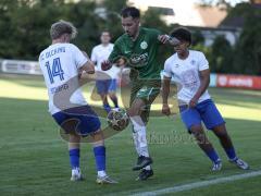Landesliga - Saison 2026/27 - SV Manching - SC Olching - Aydin Berkan (Nr.13 - SV Manching) - Schaffer Elias weiss Olching - Cana Cedano Josuha weiss Olching rechts - Foto: Meyer Jürgen