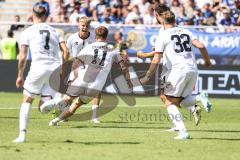 3. Liga; 1. FC Saarbrücken - FC Ingolstadt 04 - Tor Jubel Treffer Sebastian Grönning (11, FCI) Max Plath (14 FCI) Simon Lorenz (32, FCI) Lukas Fröde (34, FCI) Dennis Borkowski (7, FCI)