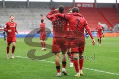 3. Liga; FC Ingolstadt 04 - TSV Havelse; Tor Jubel Treffer 3:1 Marcel Costly (22, FCI) Yann Sturm (7, FCI)