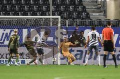 3. Liga; SV Sandhausen - FC Ingolstadt 04; Tor Jubel Treffer Lorch Jeremias (6 SVS) Torwart Marius Funk (1, FCI) Dennis Borkowski (7, FCI) Lewald Jakob (14 SVS) Felix Keidel (43, FCI)