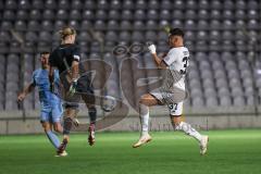 Toto-Pokal 2024; TürkGücü München - FC Ingolstadt 04; Torchance verpasst Pascal Testroet (37, FCI) Torwart Schmid, Julius (1 TGM)