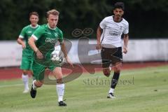 Bezirksliga - Saison 2024/25- FC Fatih - FC Gerolfing -  - Lukas Achhammer (Nr.9 - FC Gerolfing) - Umut Yürükal (Nr.7 - FC Fatih) - Foto: Meyer Jürgen