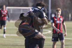 *** A-Junioren Bundesliga  - Saison 2025/26 - FC Ingolstadt 04 - SpVgg Greuther Fürth - Polat Arel schwarz FCI mit dem 2:1 Führungstreffer - jubel  XXXXX - Foto: Meyer Jürgen