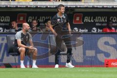 3. Liga; SG Dynamo Dresden - FC Ingolstadt 04; an der Seitenlinie, Spielerbank Cheftrainer Michael Köllner (FCI) Co-Trainer Maniyel Nergiz (FCI)