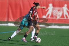 2. Bundesliga Frauen - Saison 2025/26 - FC Ingolstadt 04 Frauen - VFR SW Warbeyen  - Annika Kömm (Nr.25 - FC Ingolstadt Frauen I) - Yordy Lilian Ray grün Warbeyen - Foto: Meyer Jürgen