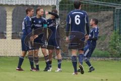 Kreisliga - Saison 2025/26- SV Hundszell - TV Münchsmünster - Der 0:1 Führungstreffer durch Moritz Feigl blau Münchsmünster - jubel - XXXXX - Foto: Meyer Jürgen