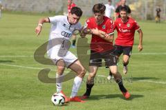 A-Junioren - DFB Pokal  - Saison 2024/25 - A-Junioren - FC Ingolstadt 04 - Hannover 96 - Drakulic Ognjen weiss FCI - Karaqi Luis rot Hannover - Foto: Meyer Jürgen