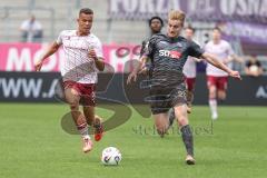 3. Liga; FC Ingolstadt 04 - VfL Osnabrück; Marcel Costly (22, FCI) Zweikampf Kampf um den Ball Wagner Fridolin (26 VFL)