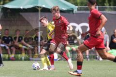 * Testspiel - Saison 2025/26 - FC Ingolstadt 04 - SpVgg Bayreuth - Frederic Christensen (Nr.11 - FC Ingolstadt 04) - Alexander Seidel (Nr.25 - SpVgg Bayreuth) - Foto: Meyer Jürgen