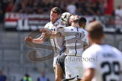 3. Liga; 1. FC Saarbrücken - FC Ingolstadt 04 - Zweikampf Kampf um den Ball Kopfball Lukas Fröde (34, FCI) Ryan Malone (16, FCI)