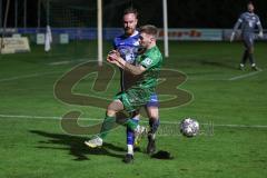 Landesliga - Saison 2024/25 - SV Manching - TV Erkheim - Luca Oehler (Nr.3 - SV Manching) - Lukas Urbin blau Erkheim - Foto: Meyer Jürgen