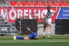 2. Bundesliga Frauen - Saison 2024/25 - FC Ingolstadt 04 Frauen - SV Weinberg -  Der 1:0 Führungstreffer durch - Pija Reininger (Nr.21 - FCI Frauen) jubel - Popp Johanna Torwart Weinberg - XXXXX - Foto: Meyer Jürgen