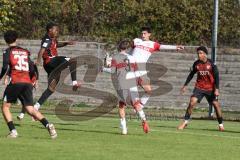 A-Junioren Bundesliga -  Saison 2026/27 - FC Ingolstadt 04 - VFB Stuttgart - Apemegno Blom rot FCI - Karengelis Konstantinos weiss Stuttgart -  Foto: Meyer Jürgen