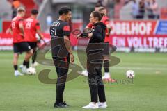 3. Liga; FC Ingolstadt 04 - SV Waldhof Mannheim; vor dem Spiel Cheftrainerin Sabrina Wittmann (FCI) mit Co-Trainer Ilia Gurev (FCI)