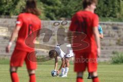 Bayernliga Nord - Saison 2024/25 - FC Ingolstadt 04 II - ASV Neumarkt - Valentin Hoti (Nr.6 - FCI U21) beim Freistoß - XXXXX - Foto: Meyer Jürgen