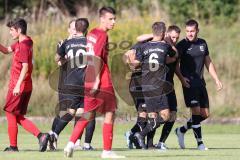 Kreisklasse - Saison 2023/2024 -SV Zuchering - SV Oberstimm - Der 0:1 Führungstreffer durch Jonas Weidinger schwarz Oberstimm - jubel - Foto: Meyer Jürgen