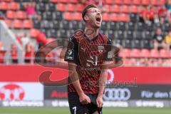 3.Liga - Saison 2023/2024 - FC Ingolstadt 04 -  1. FC Saarbrücken - Jannik Mause (Nr.7 - FCI) - ärgert sich - Foto: Meyer Jürgen