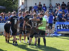 Relegation - Saison 2025/26 - SV Karlskron - FC Geisenfeld - Das Spiel ist aus - Geisenfeld steigt auf - jubel -  - Traurige Gesichter bei Karlskron - Foto: Meyer Jürgen