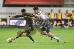 3. Liga; SV Sandhausen - FC Ingolstadt 04; Zweikampf Kampf um den Ball Max Besuschkow (17, FCI) Meier Richard (9 SVS)