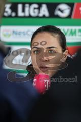 3. Liga; 1. FC Schweinfurt 05 - FC Ingolstadt 04; Interview Cheftrainerin Sabrina Wittmann (FCI) vor dem Spiel