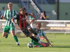 Landesliga - Freundschaftsspiel - Saison 2026/27 - SV Manching - FC Ingolstadt 04 II - Noel Lakatos (Nr.24 - FCI II) - Timo Jung (Nr.21 - SV Manching) - Foto: Meyer Jürgen