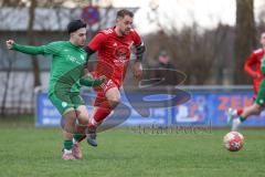 A-Klasse -  Saison 2025/26- TSV Baar/Ebenhausen - SV Manching II - Muhammed Tokmak grün Manching - Emanuel Sixt rot Ebenhausen - Foto: Meyer Jürgen