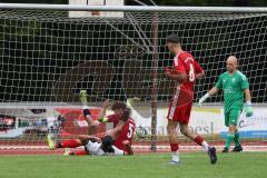 Bezirksliga - Saison 2024/25 -  Der 1:0 Führungstreffer durch Atilla Demir (Nr.29 - FC Fatih) - jubel - Hans Gampert Torwart Attaching - Marvin Haug rot Attaching -  Foto: Meyer Jürgen