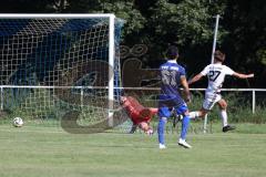 Kreisliga
 - Saison 2024/25- TSV Oberh./Unterhaunstadt - SV Kasing-  - Ali Cakmakci Torwart Oberh.stadt - Jan Witek weiss Kasing mit dem 1:2 Anschlusstreffer - jubel - Foto: Meyer Jürgen