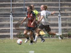 2. Bundesliga Frauen - Saison 2026/27  - FC Ingolstadt 04 Frauen - 1.FCC Turbine Potsdam - Stefanie Reischmann (Nr.24 - FCI Frauen) - Noesgaard Sofia Rejkaer weiss Potsdam - Foto: Meyer Jürgen