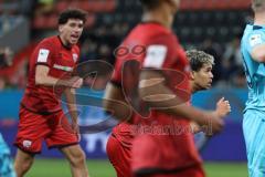3. Liga; FC Ingolstadt 04 - FC Viktoria Köln; Anschluß Tor Jubel Treffer 1:2 Yann Sturm (7, FCI) Sponsel Meiko (19 VK) Ognjen Drakulic (30, FCI)