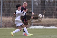Freundschaftsspiel - Saison 2025/26 - FC Ingolstadt  II - ASV Neumarkt - Damian Coric (Nr.28 - FC Ingolstadt II) - Jonas Marx schwarz Neumarkt  - Foto: Meyer Jürgen