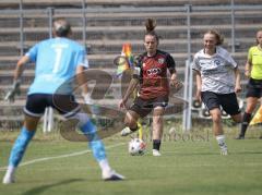 2. Bundesliga Frauen - Saison 2026/27  - FC Ingolstadt 04 Frauen - 1.FCC Turbine Potsdam - Stefanie Reischmann (Nr.24 - FCI Frauen) - Noesgaard Sofia Rejkaer weiss Potsdam - Schmid Juliane Maren TW Potsdam - Foto: Meyer Jürgen