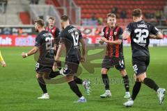 3. Liga; FC Ingolstadt 04 - Borussia Dortmund II; 
Tor Jubel Treffer 3:2 Führung Yannick Deichmann (20, FCI) Mladen Cvjetinovic (19, FCI) Max Plath (14 FCI) Simon Lorenz (32, FCI)