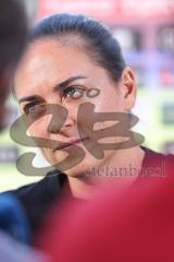 3. Liga; FC Ingolstadt 04 - Würzburger Kickers; vor dem Spiel Interview Cheftrainerin Sabrina Wittmann (FCI)