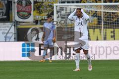 3. Liga - Saison 2024/25 - Alemannia Aachen - FC Ingolstadt 04  - Leon Guwara (Nr.6 - FCI) - nach dem 0:1 Führungstreffer - Foto: Meyer Jürgen