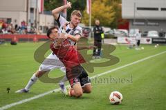 Saison 2026/27 - Freundschaftsspiel - 1. FC Nürnberg - FC Ingolstadt 04 - Andrea Ceresoli (Nr.14 - FCN) - Benjamin Kanuric (Nr.37 - FCI) - Foto: Meyer Jürgen
