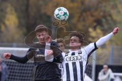 Bayernliga Nord - Saison 2026/27 - FC Ingolstadt 04 II - SV Fortuna Regensburg - Timo Hengmith weiss FCI - Lukas Schröder dunkel Regensburg -  Foto: Meyer Jürgen