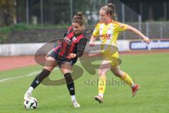 2. Bundesliga Frauen - Saison 2024/25 - FC Ingolstadt 04 Frauen - FC Union Berlin - Magdalena Schwarz (Nr.23 - FCI Frauen) - Metzker Pia gelb Berlin - Foto: Meyer Jürgen