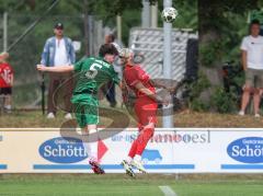 Toto - Pokal - Saison 2026/27 - SV Manching - SV Heimstetten - Vincent Amann (Nr.5 - SV Manching) - Pirmin Lindner rot Heimstetten  - Foto: Meyer Jürgen