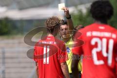 Bayernliga Nord - Saison 2023/2024 - FC Ingolstadt 04 - Würzburger FV 04 - Krupa Jeroen FCI erhält die gelbe Karte - Foto: Meyer Jürgen