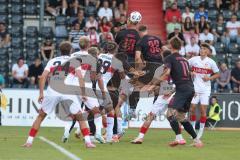 3. Liga - Saison 2025/26 - VFB Stuttgart II - FC Ingolstadt 04  - Jonas Scholz (Nr.15 - FC Ingolstadt 04) - Simon Lorenz (Nr.32 - FC Ingolstadt 04) - Foto: Meyer Jürgen
